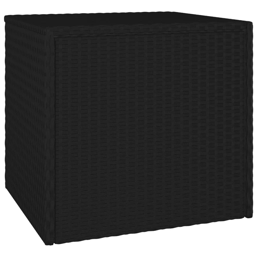 Tables d'appoint de jardin 3 pcs noir résine tressée - 3