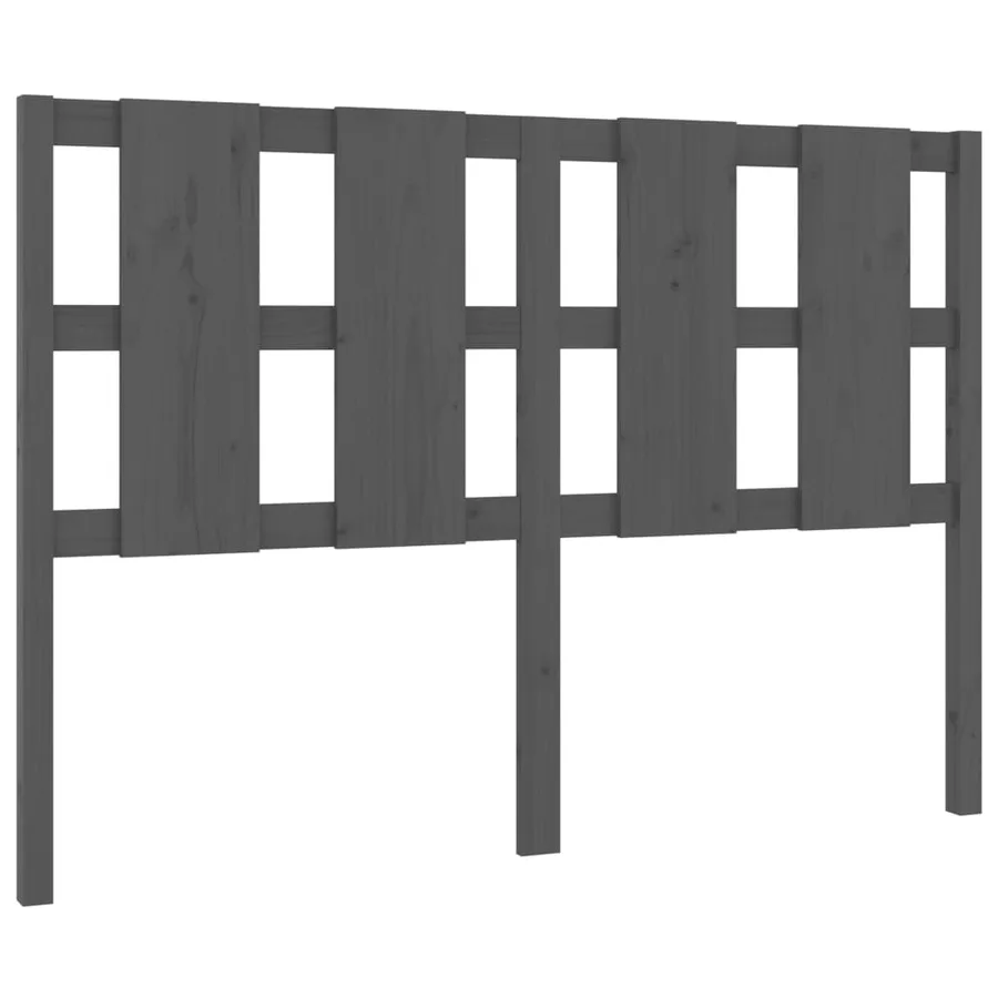 Tête de lit Gris 125,5x4x100 cm Bois massif de pin - 2