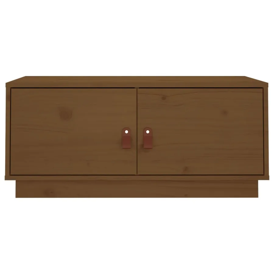 Table basse Marron miel 80x50x35 cm Bois massif de pin - 2