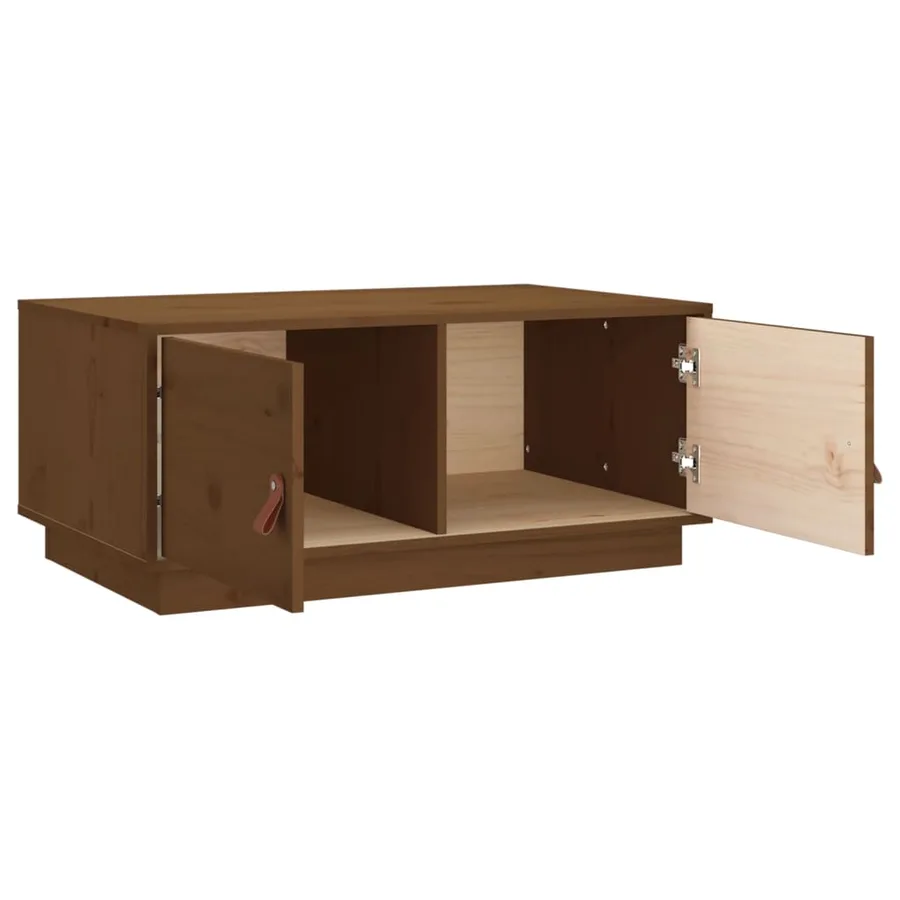 Table basse Marron miel 80x50x35 cm Bois massif de pin - 7