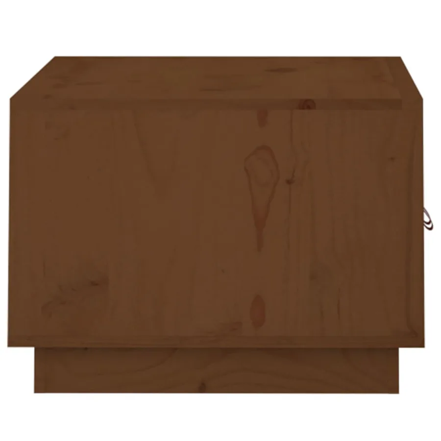 Table basse Marron miel 80x50x35 cm Bois massif de pin - 8