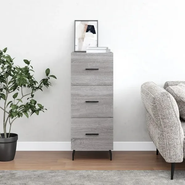 Buffet Sonoma gris 34,5x34x90 cm Bois d'ingénierie