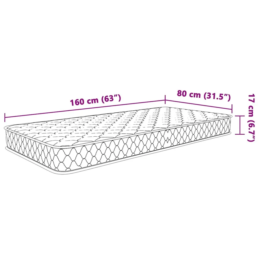 Matelas en mousse à mémoire de forme blanc 80x160x17 cm doux - 8