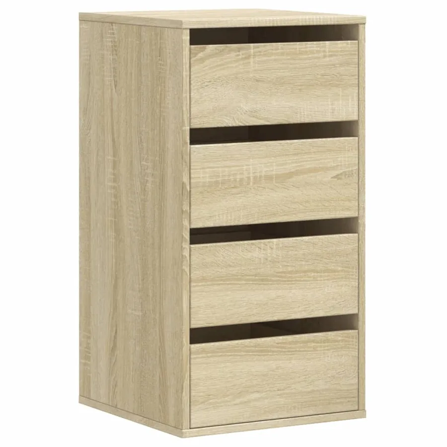 Commode d'angle chêne sonoma 40x41x76 cm bois d'ingénierie - 2