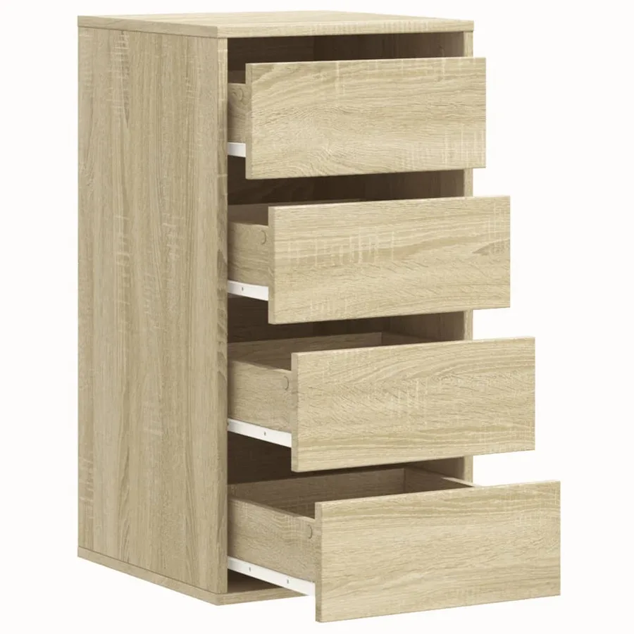 Commode d'angle chêne sonoma 40x41x76 cm bois d'ingénierie - 5