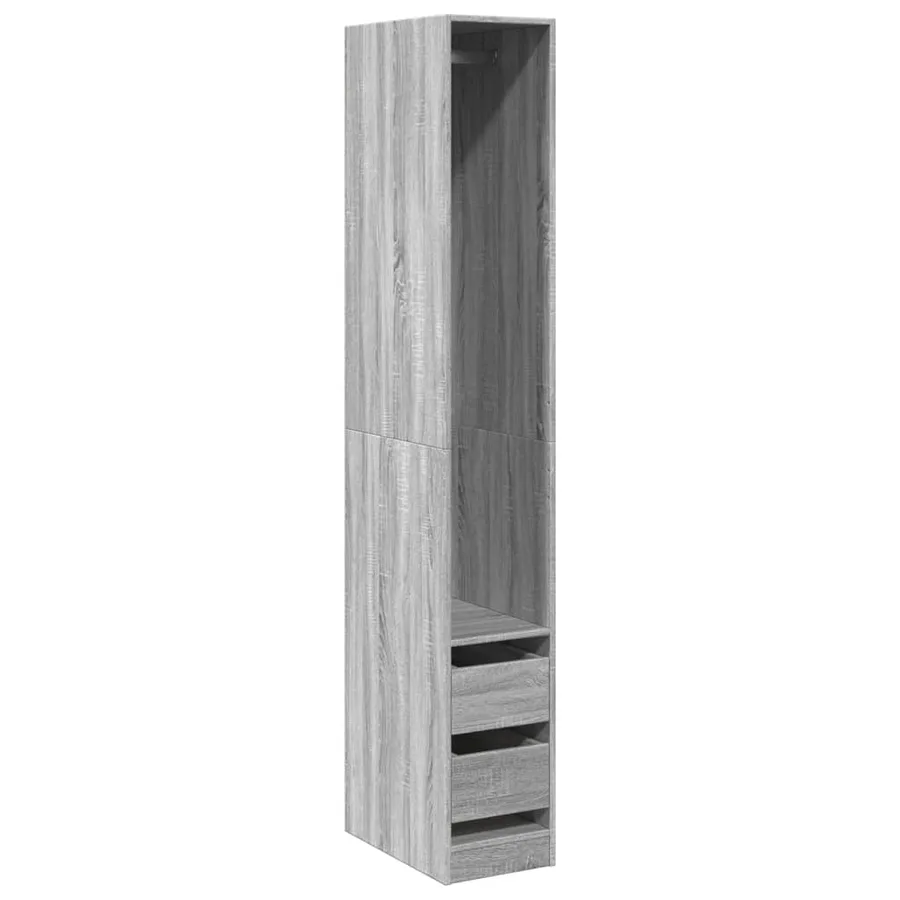 Garde-robe sonoma gris 30x50x200 cm bois d'ingénierie - 2