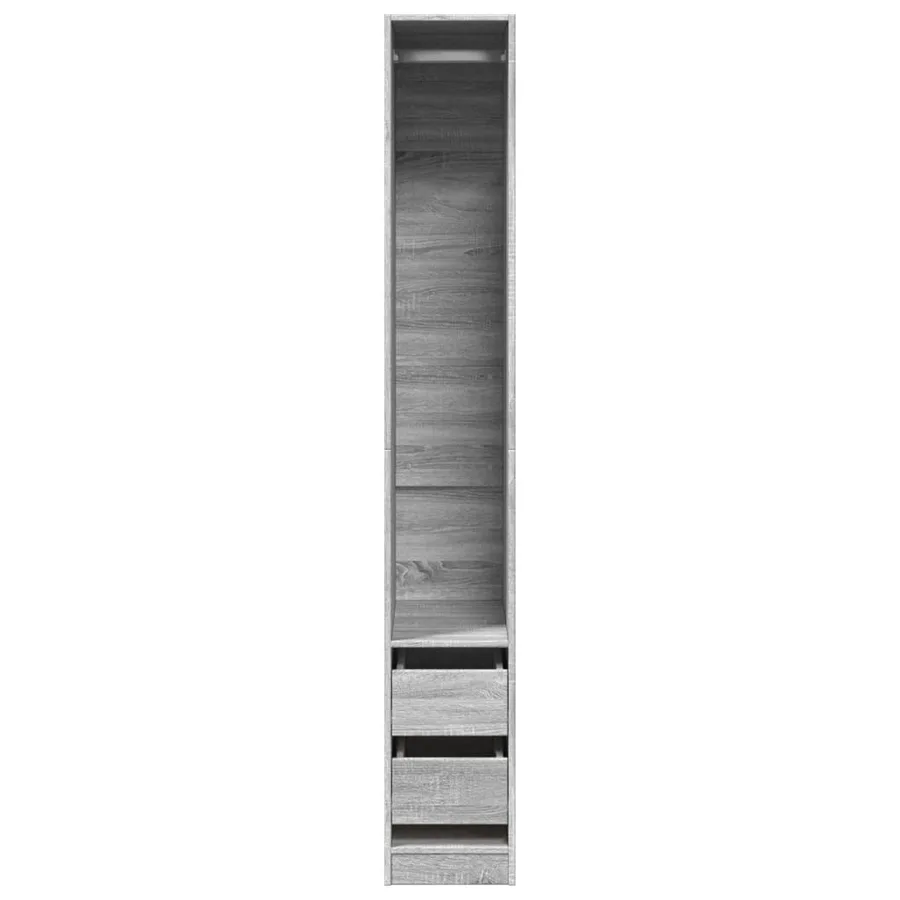 Garde-robe sonoma gris 30x50x200 cm bois d'ingénierie - 4