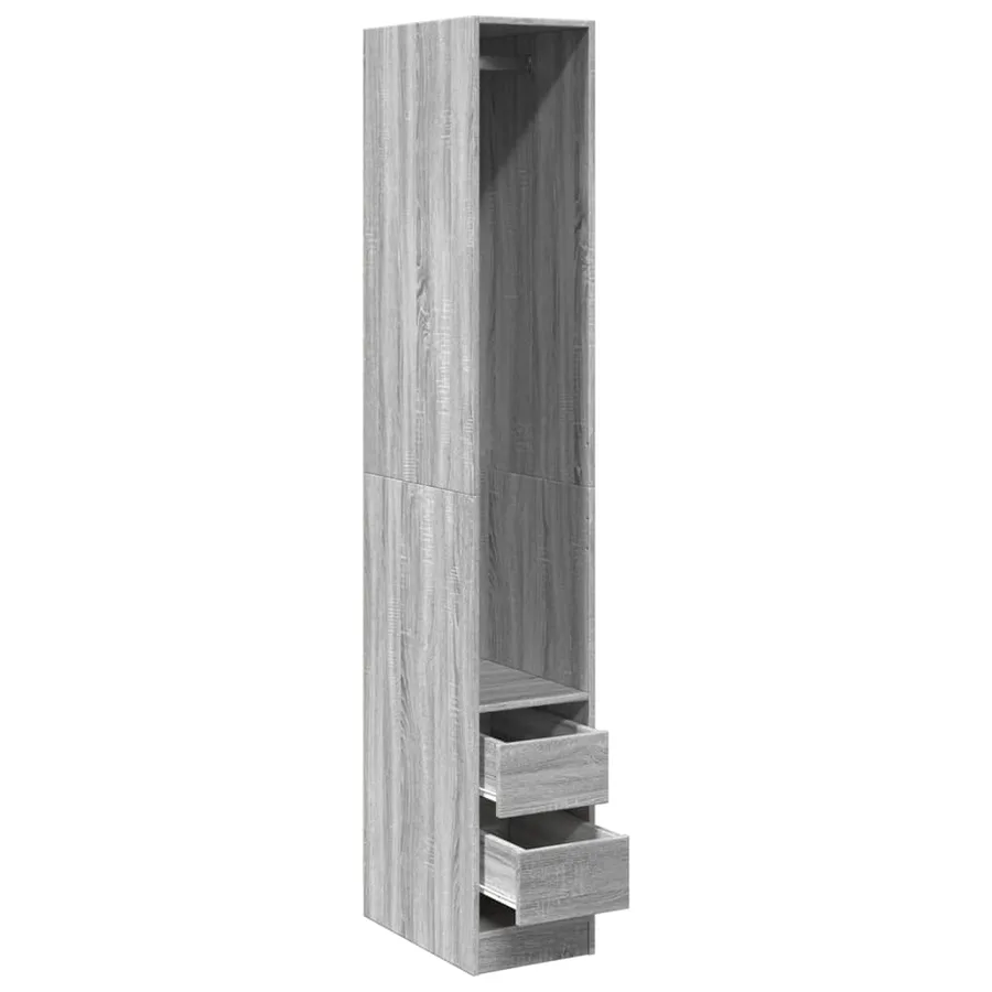 Garde-robe sonoma gris 30x50x200 cm bois d'ingénierie - 5