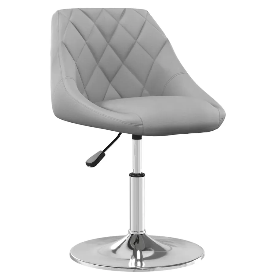 Chaises pivotantes à manger lot de 6 Gris clair Velours - 2