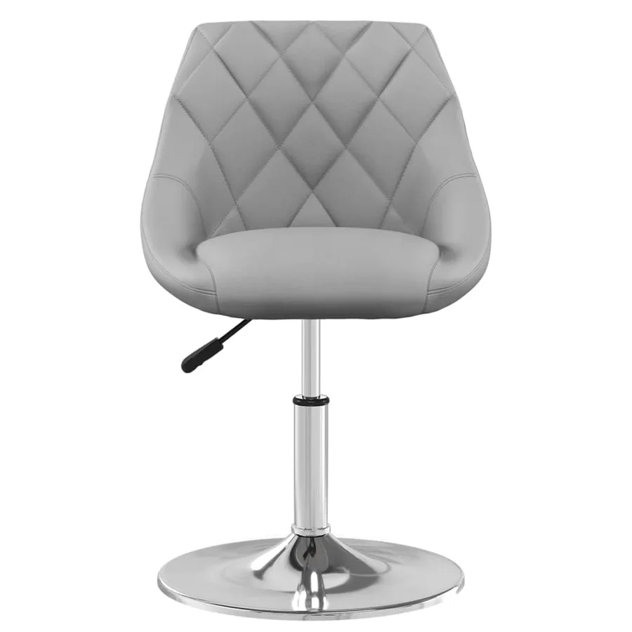 Chaises pivotantes à manger lot de 6 Gris clair Velours - 3