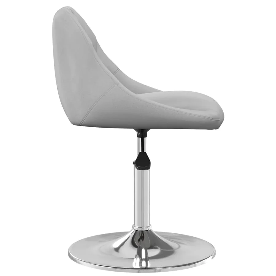 Chaises pivotantes à manger lot de 6 Gris clair Velours - 4