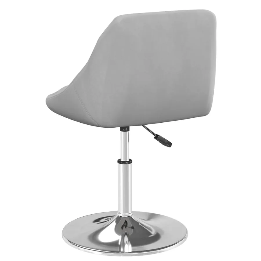 Chaises pivotantes à manger lot de 6 Gris clair Velours - 5