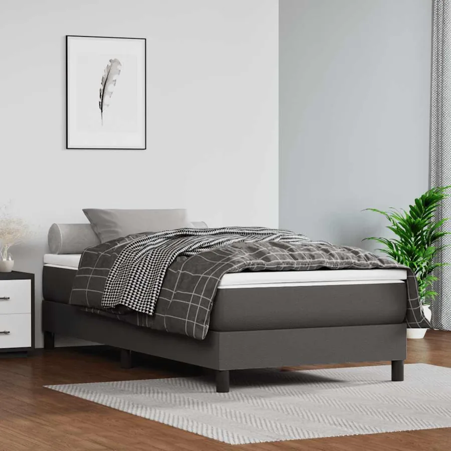 Matelas à ressorts ensachés pour enfants fermeté moyenne 80x160 cm similicuir