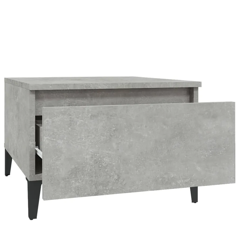 Table d'appoint Gris béton 50x46x35 cm Bois d'ingénierie - 7