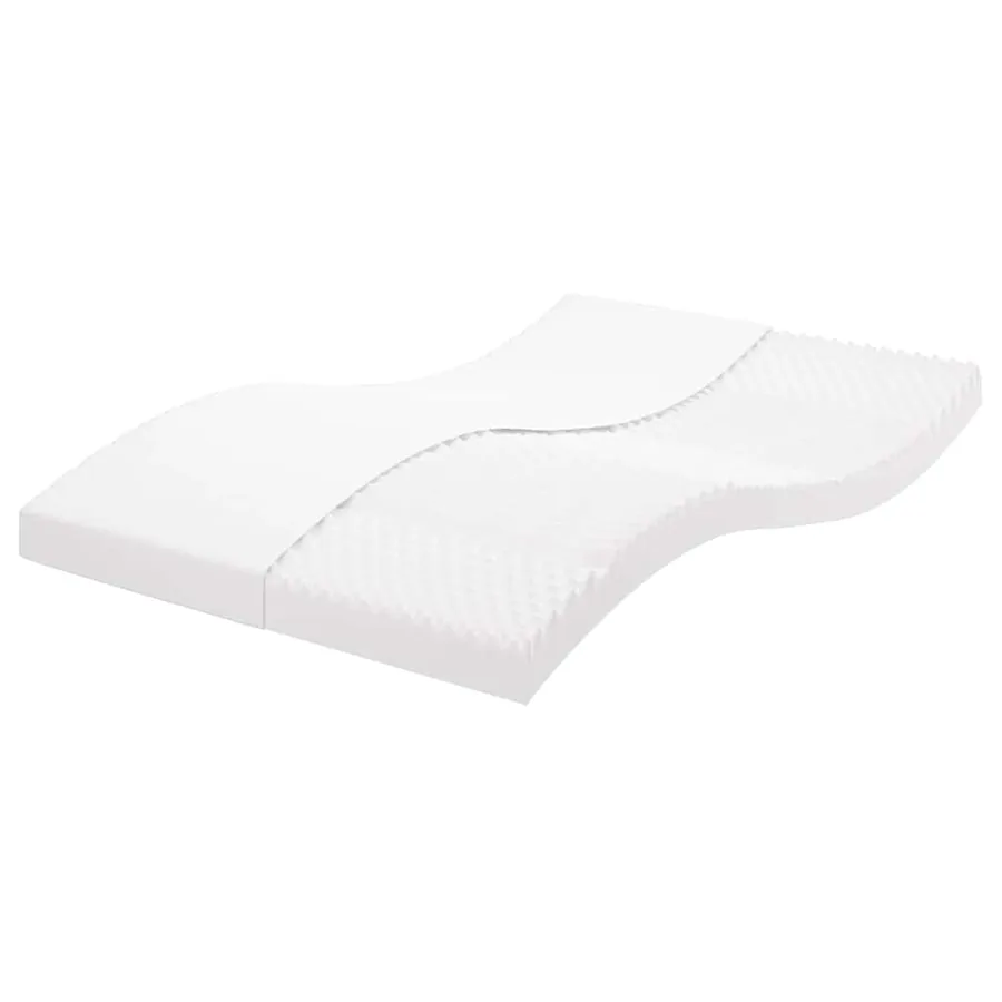 Matelas en mousse blanc 120x210 cm 7 zones dureté 20 ILD
