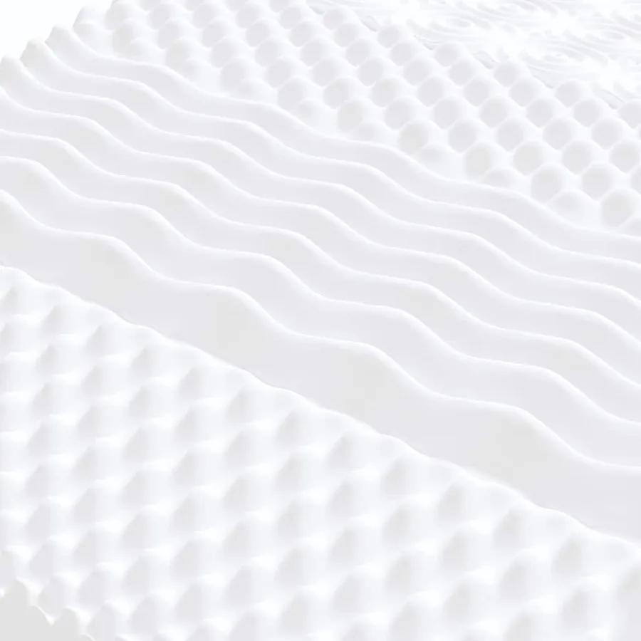 Matelas en mousse blanc 120x210 cm 7 zones dureté 20 ILD - 5