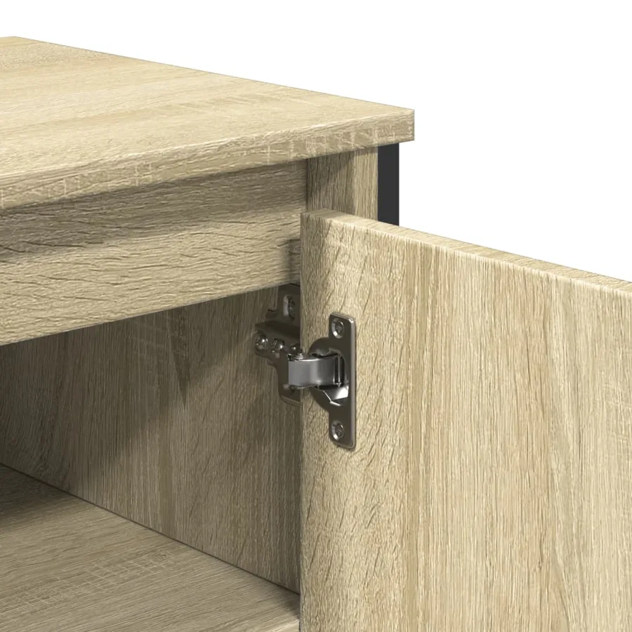 Armoire lavabo de salle de bain chêne sonoma 91x35x60 cm - 7