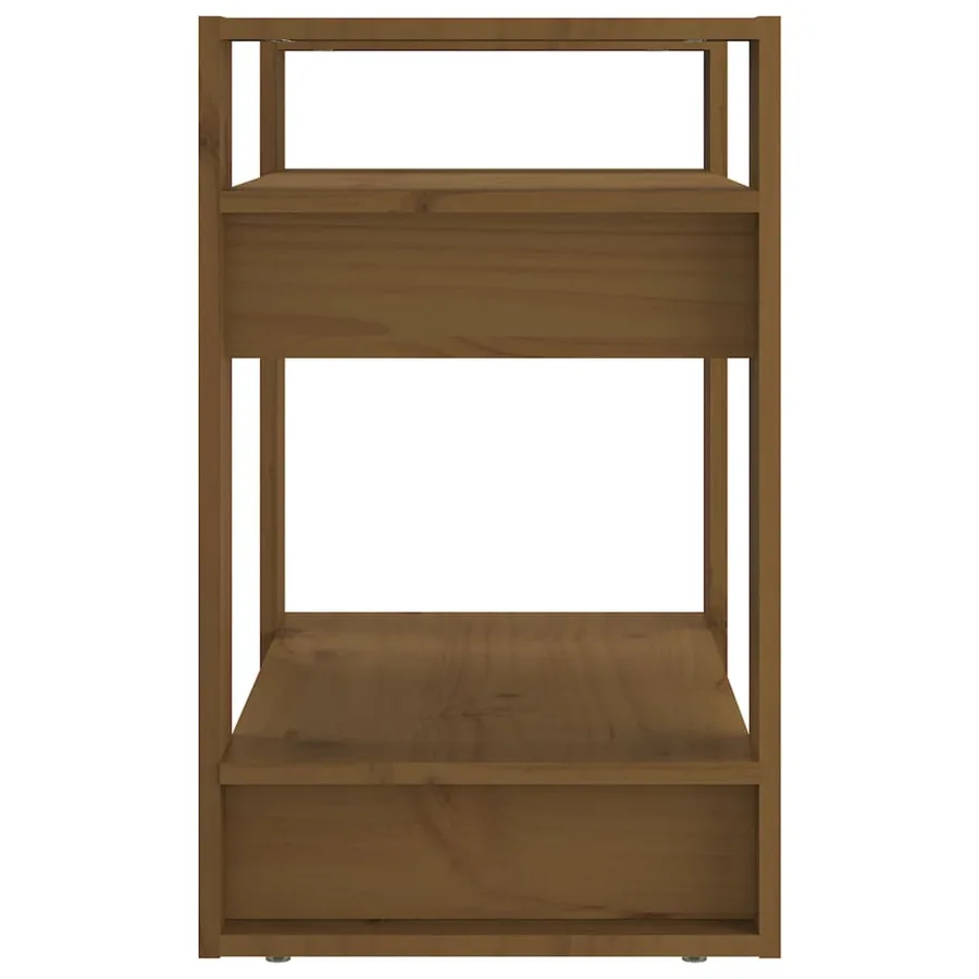 Bibliothèque/Cloison Marron miel 60x35x57 cm Bois massif - 4