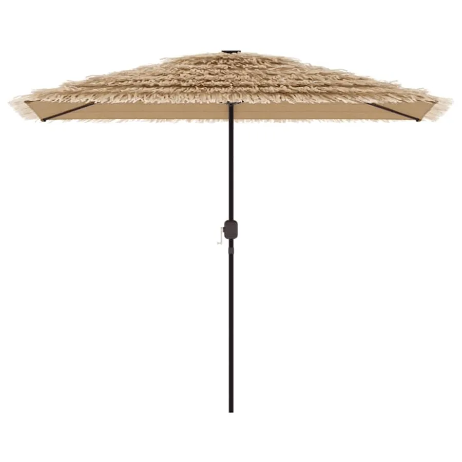 Parasol de jardin avec LED et mât en acier marron 300x200x250cm - 4