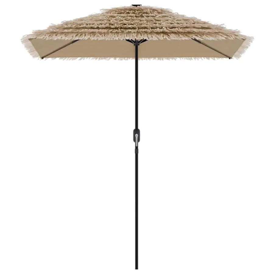 Parasol de jardin avec LED et mât en acier marron 300x200x250cm - 5