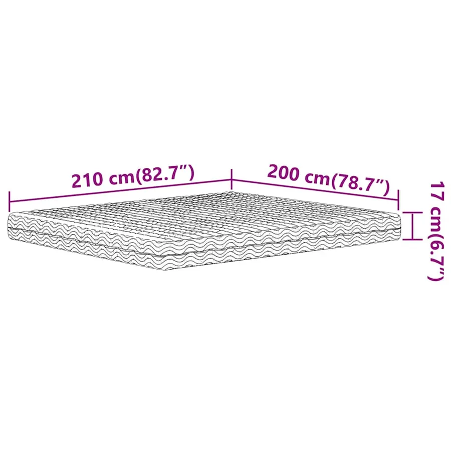 Matelas en mousse blanc 200x210 cm dureté H2 H3 - 9