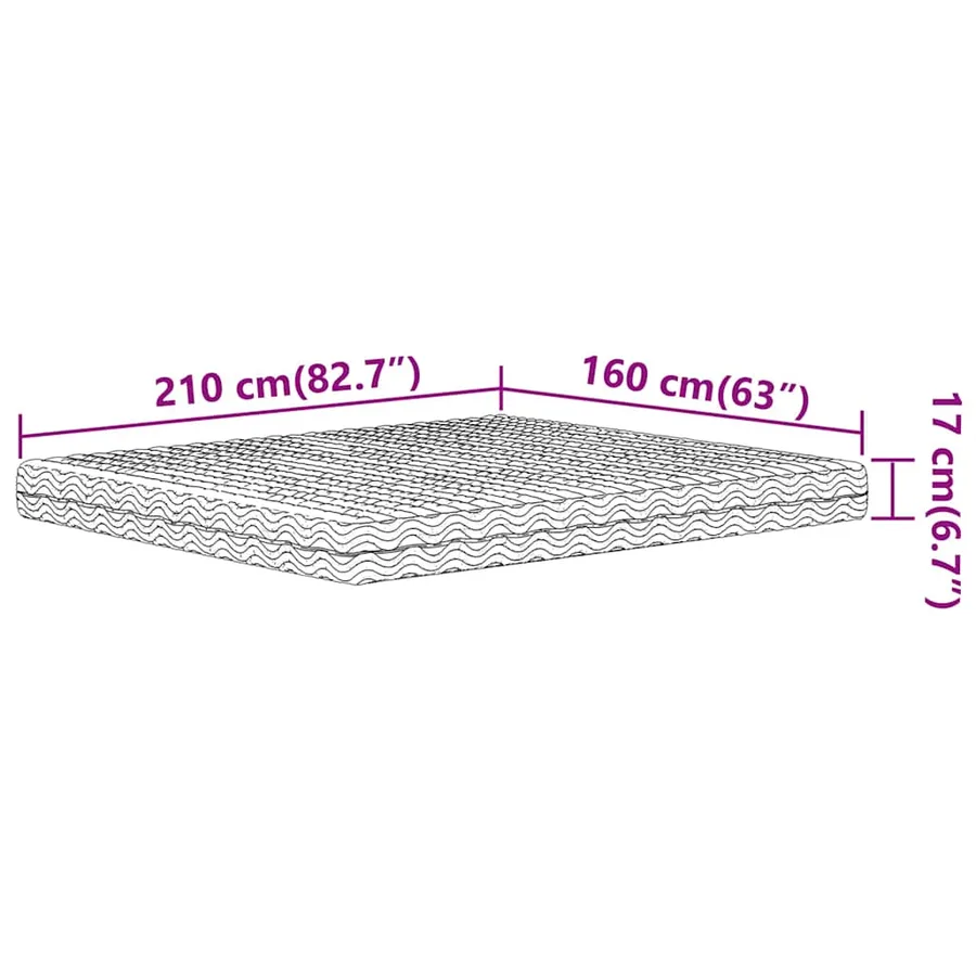 Matelas en mousse blanc 160x210 cm dureté H2 H3 - 9