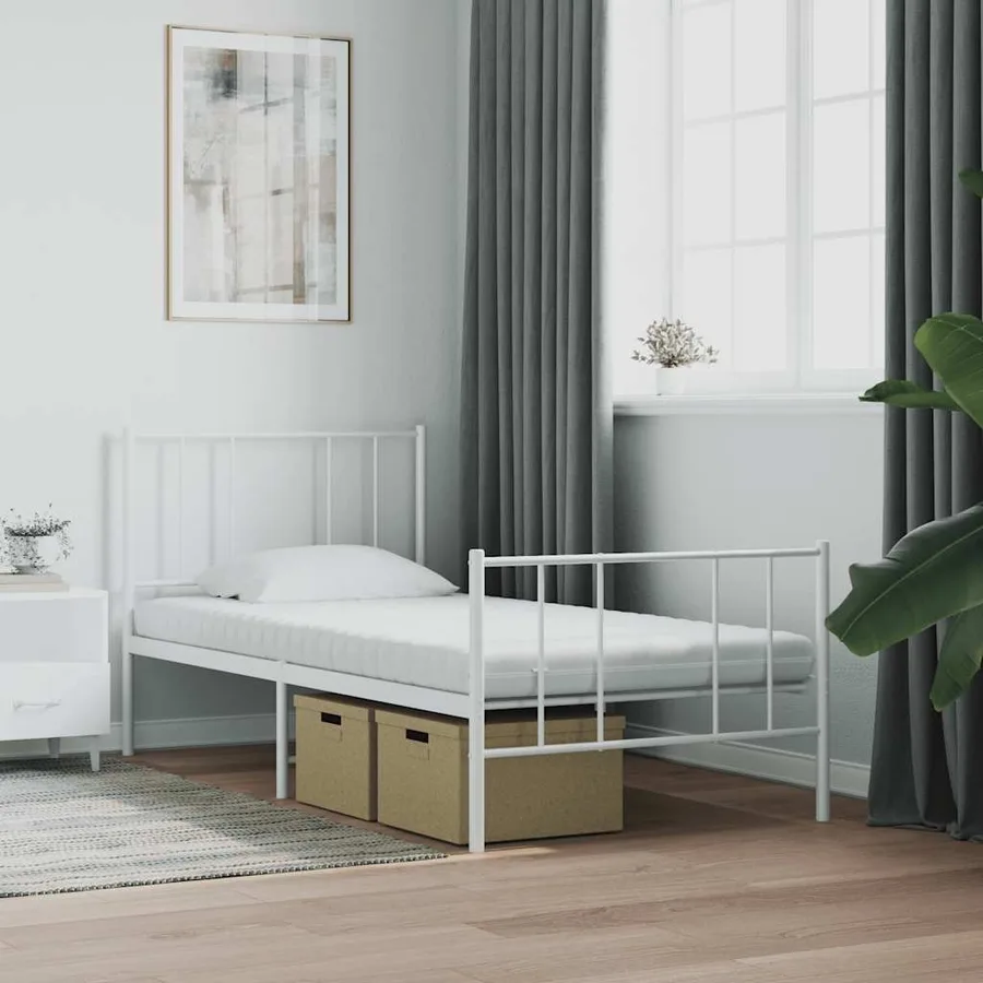 Matelas en mousse blanc 100x220 cm 7 zones dureté 20 ILD - 2