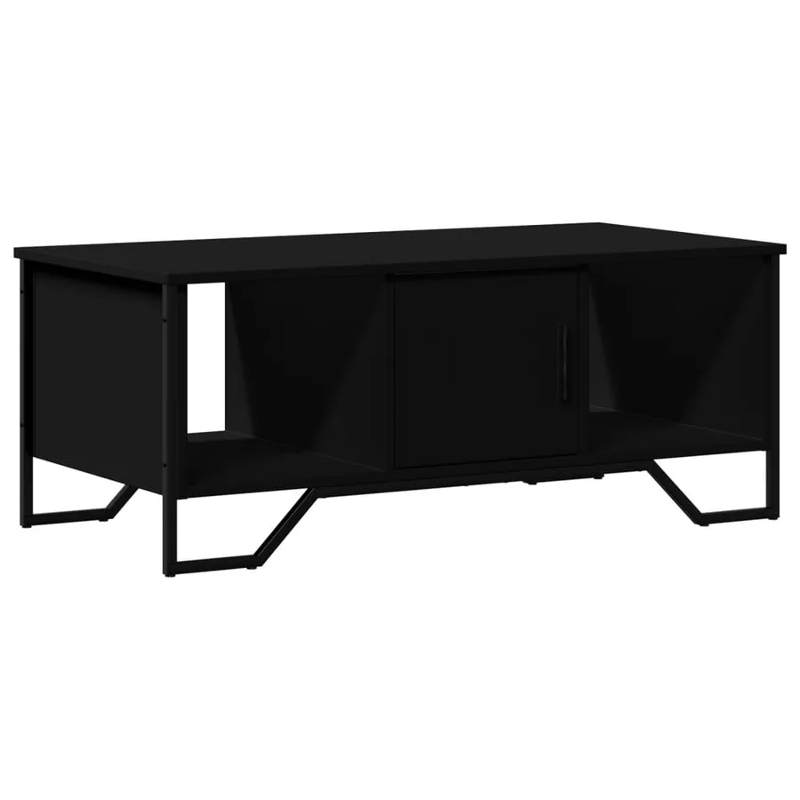 Table basse noir 100x51x40 cm bois d'ingénierie - 2