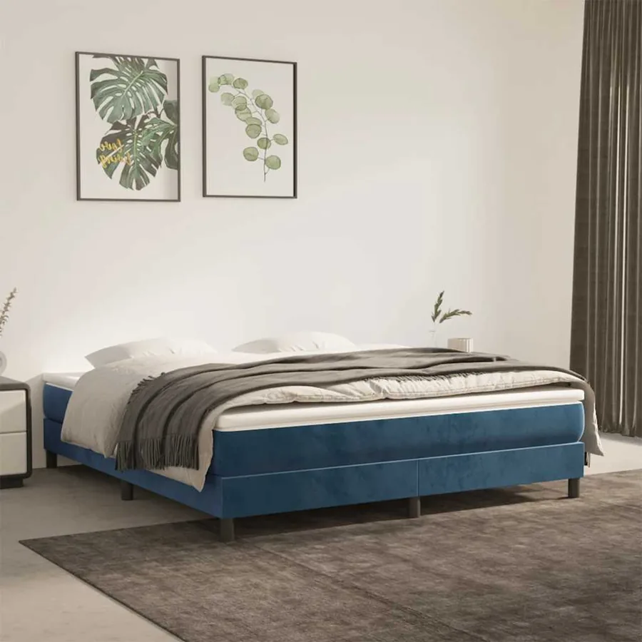 Matelas à ressorts ensachés 160 x 210 cm Bleu foncé
