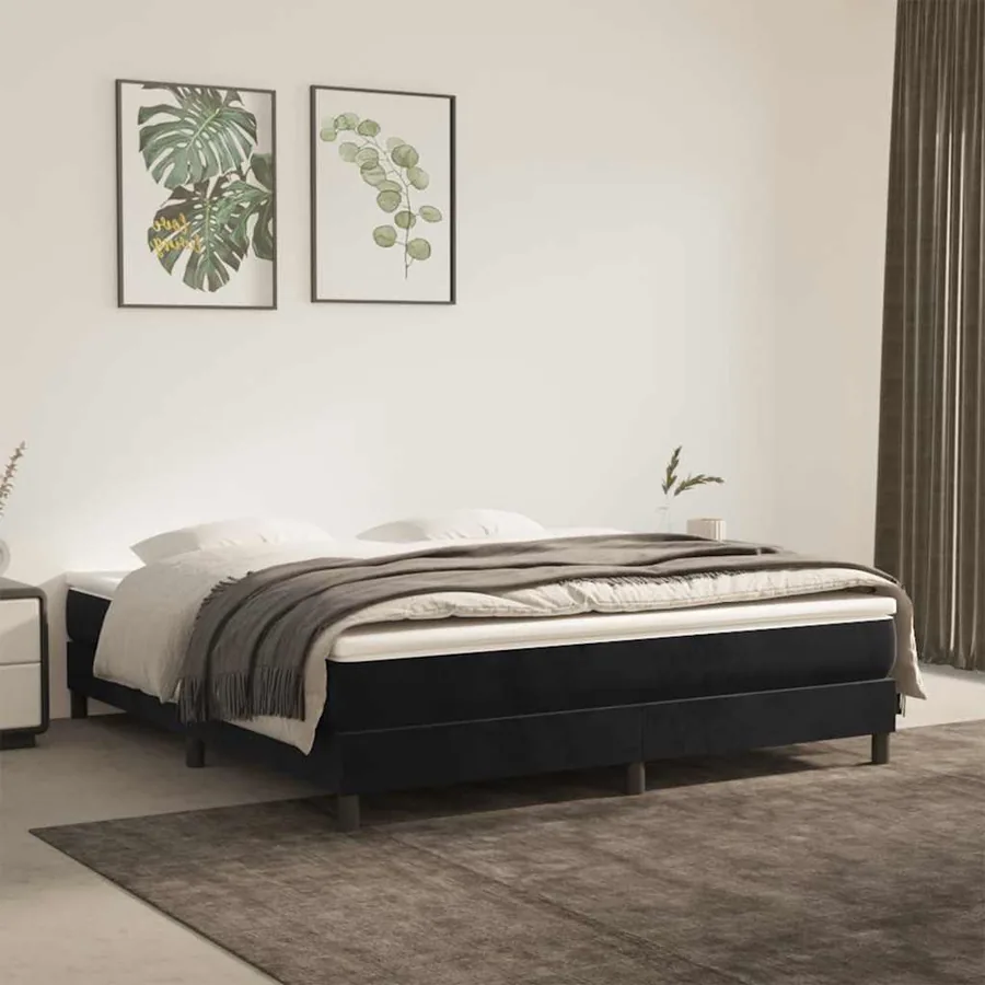 Matelas à ressorts ensachés 160 x 210 cm Noir