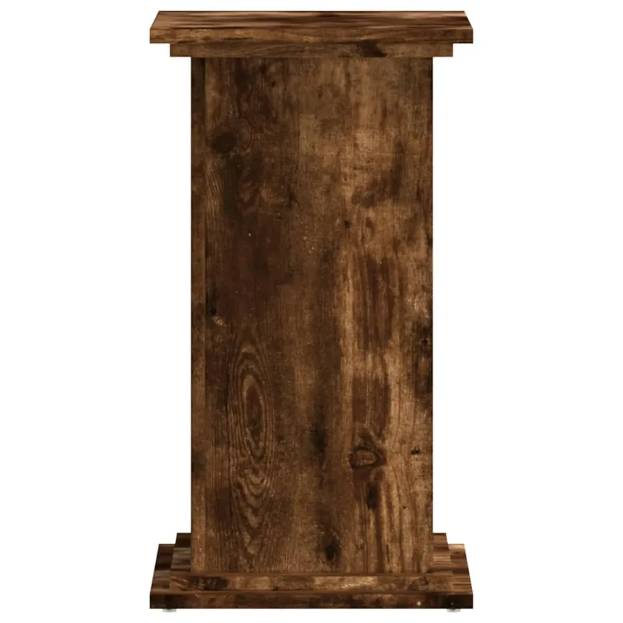 Support pour plantes chêne fumé 33x33x60 cm bois d'ingénierie - 3