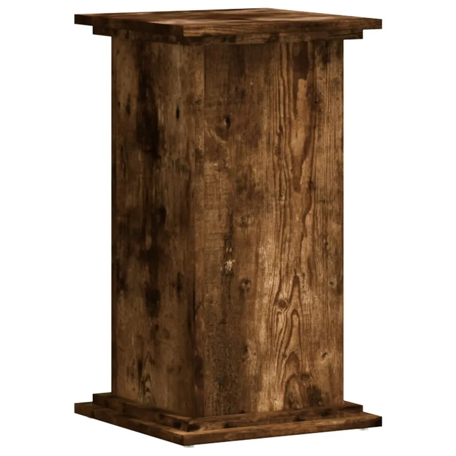 Support pour plantes chêne fumé 33x33x60 cm bois d'ingénierie - 4