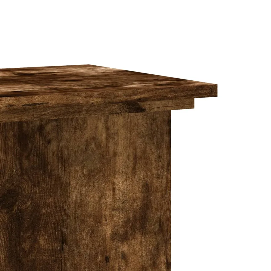 Support pour plantes chêne fumé 33x33x60 cm bois d'ingénierie - 6
