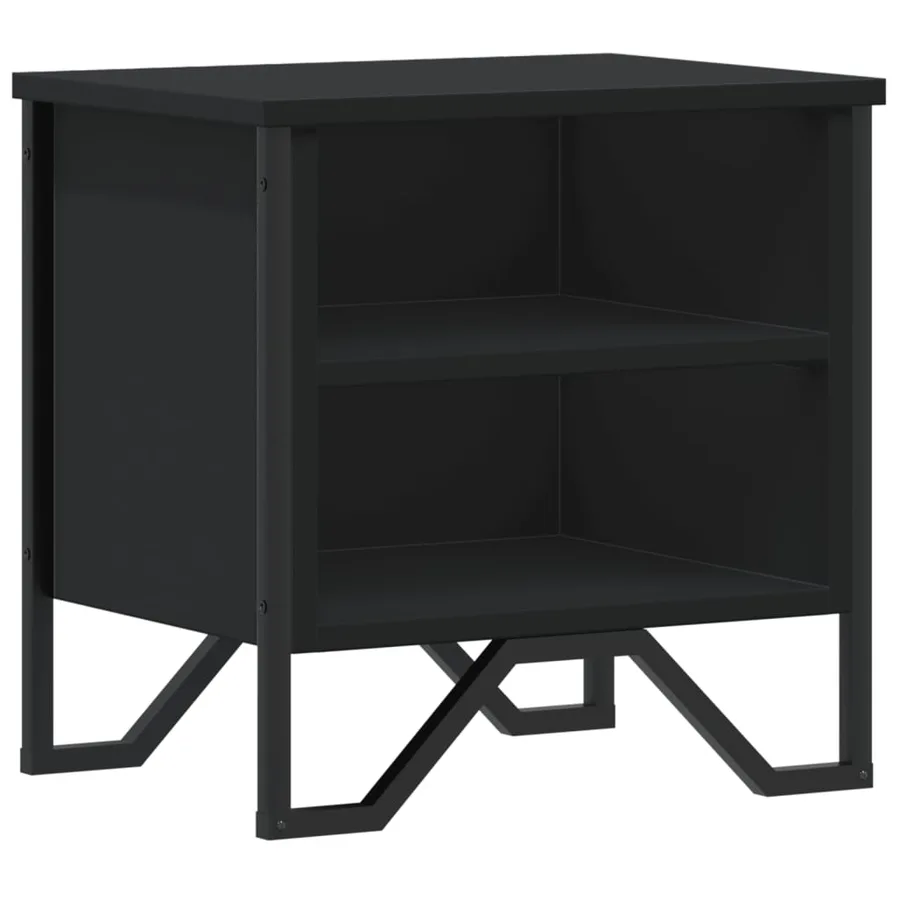 Table de chevet Noir 40 x 30 x 40 cm Aggloméré - 2