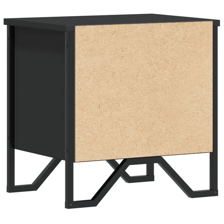 Table de chevet Noir 40 x 30 x 40 cm Aggloméré - 7