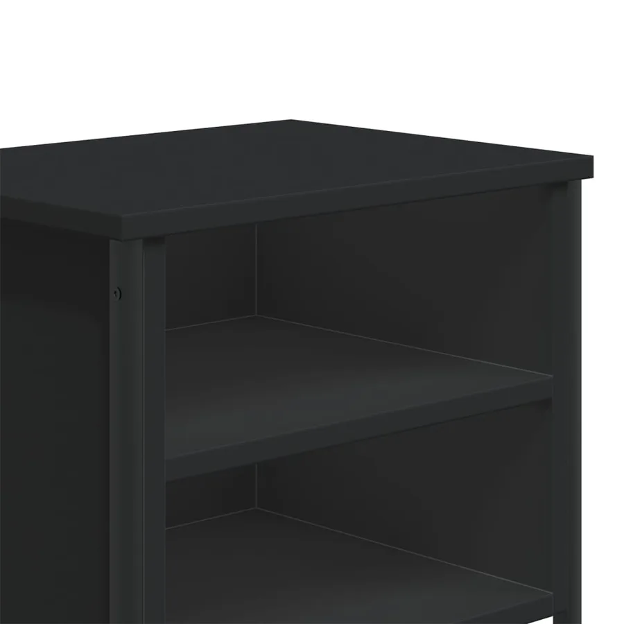 Table de chevet Noir 40 x 30 x 40 cm Aggloméré - 8
