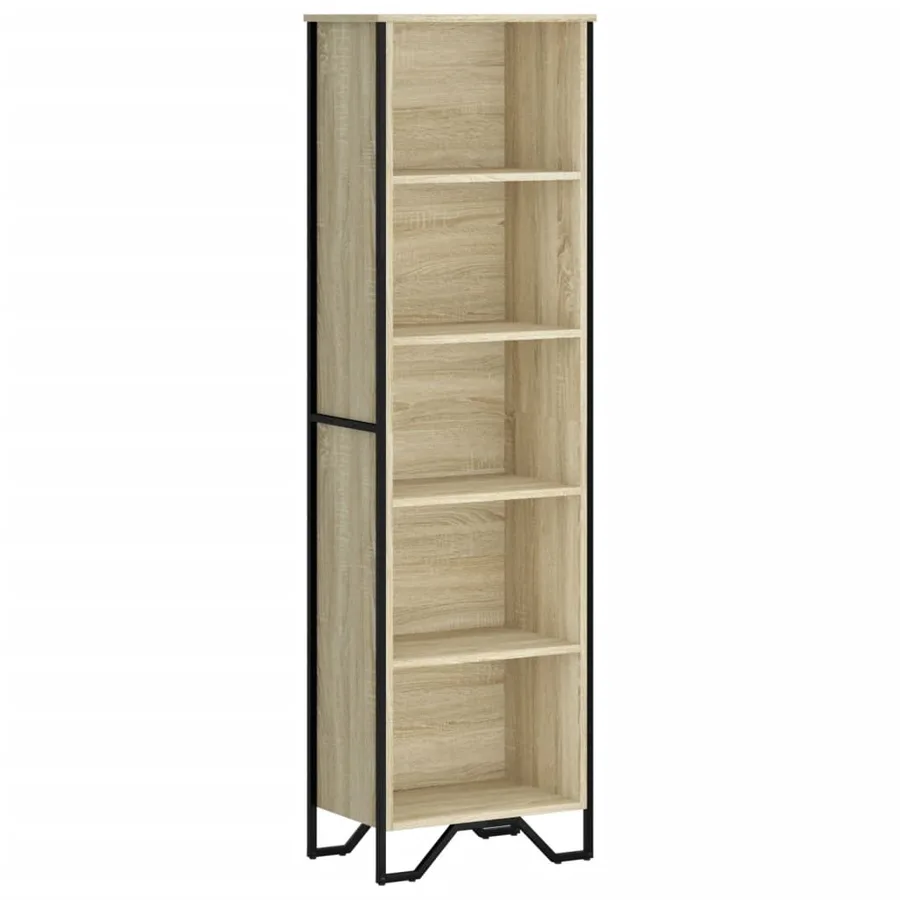 Bibliothèque chêne sonoma 50x31x169 cm bois d'ingénierie - 2