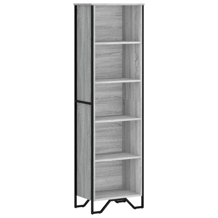Bibliothèque sonoma gris 50x31x169 cm bois d'ingénierie - 2