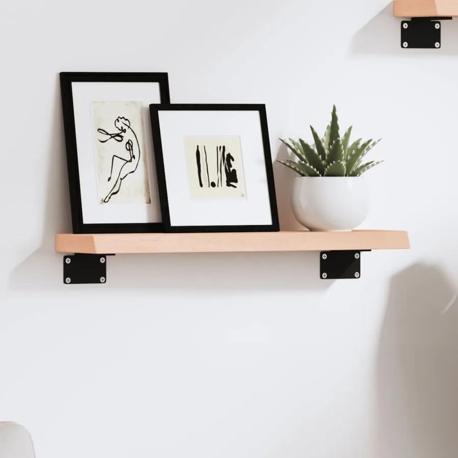 Étagère murale 40x10x2 cm bois de chêne massif non traité