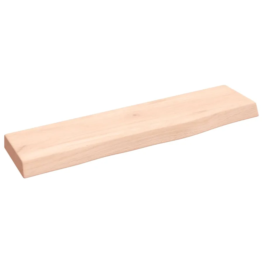 Étagère murale 40x10x2 cm bois de chêne massif non traité - 2