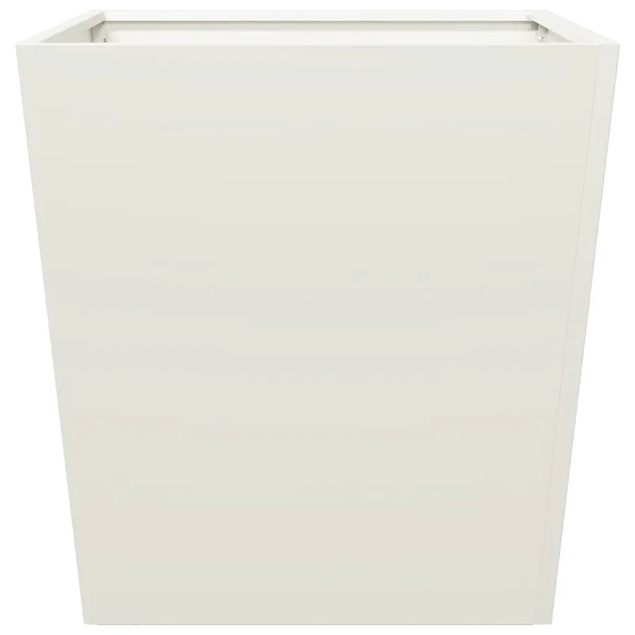 Jardinières 2 pcs blanc 50x50x50 cm acier - 7