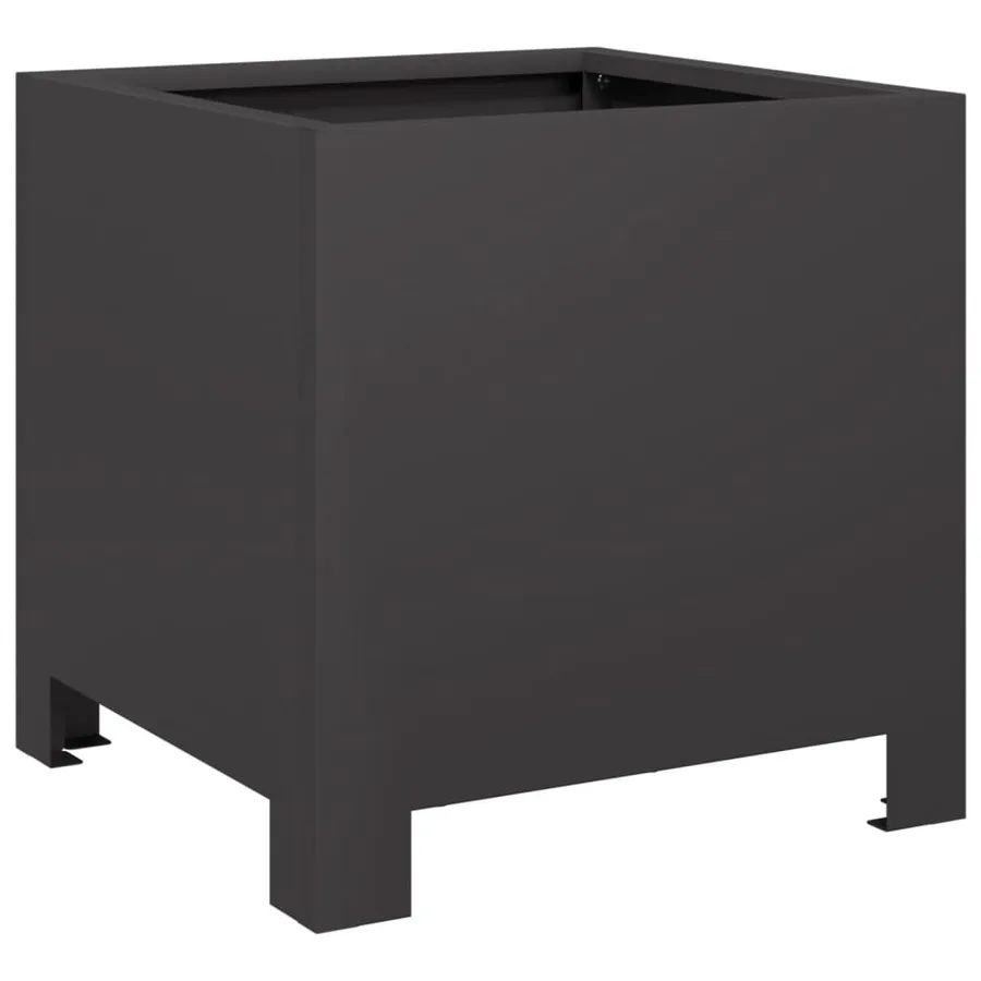Jardinières 2 pcs noir 30x30x30 cm acier - 5