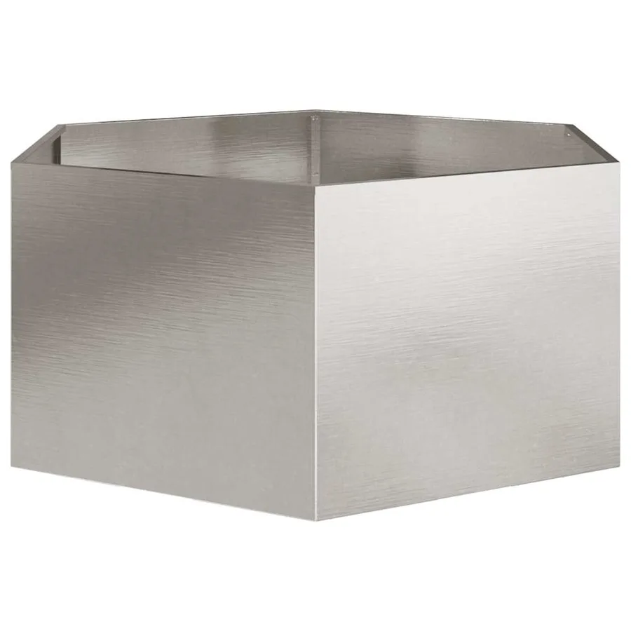 Jardinière hexagone 104x90x45 cm acier inoxydable - 5