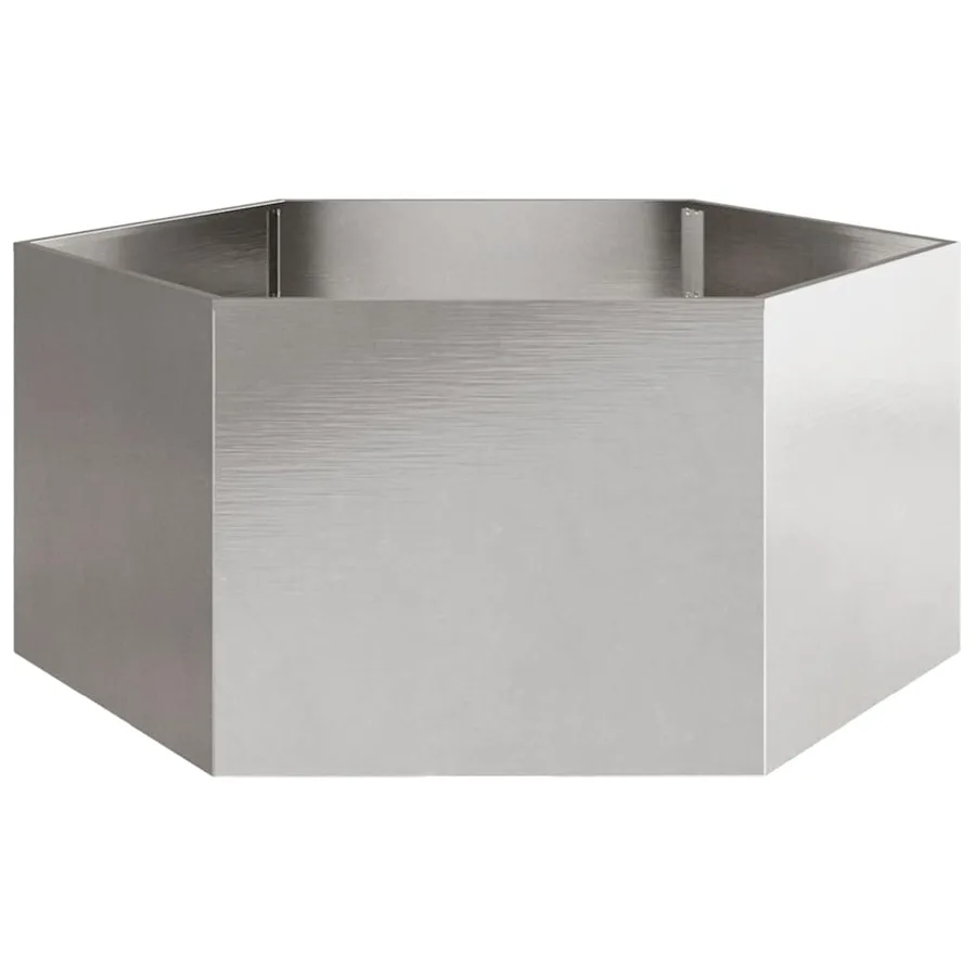 Jardinière hexagone 104x90x45 cm acier inoxydable - 6