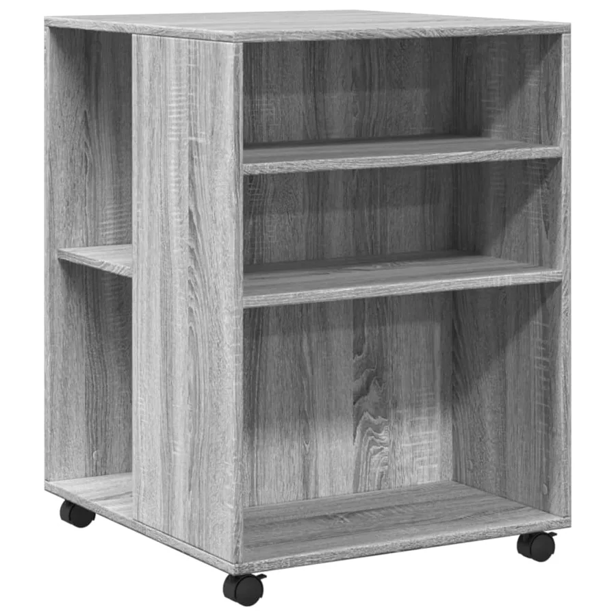 Table d'appoint avec roues sonoma gris bois d'ingénierie - 2