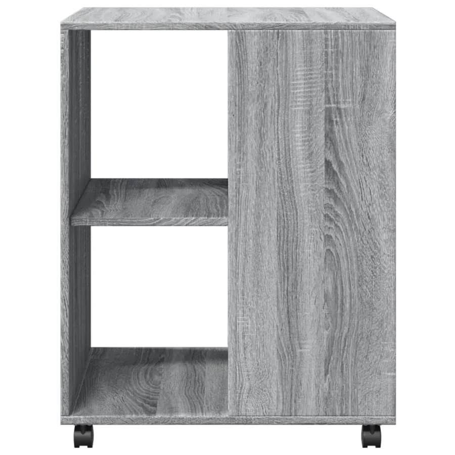 Table d'appoint avec roues sonoma gris bois d'ingénierie - 5