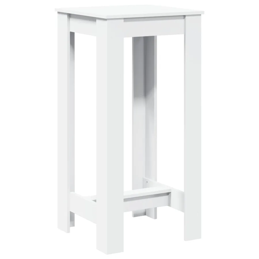 Table de bar blanc 51x50x103,5 cm bois d'ingénierie - 2