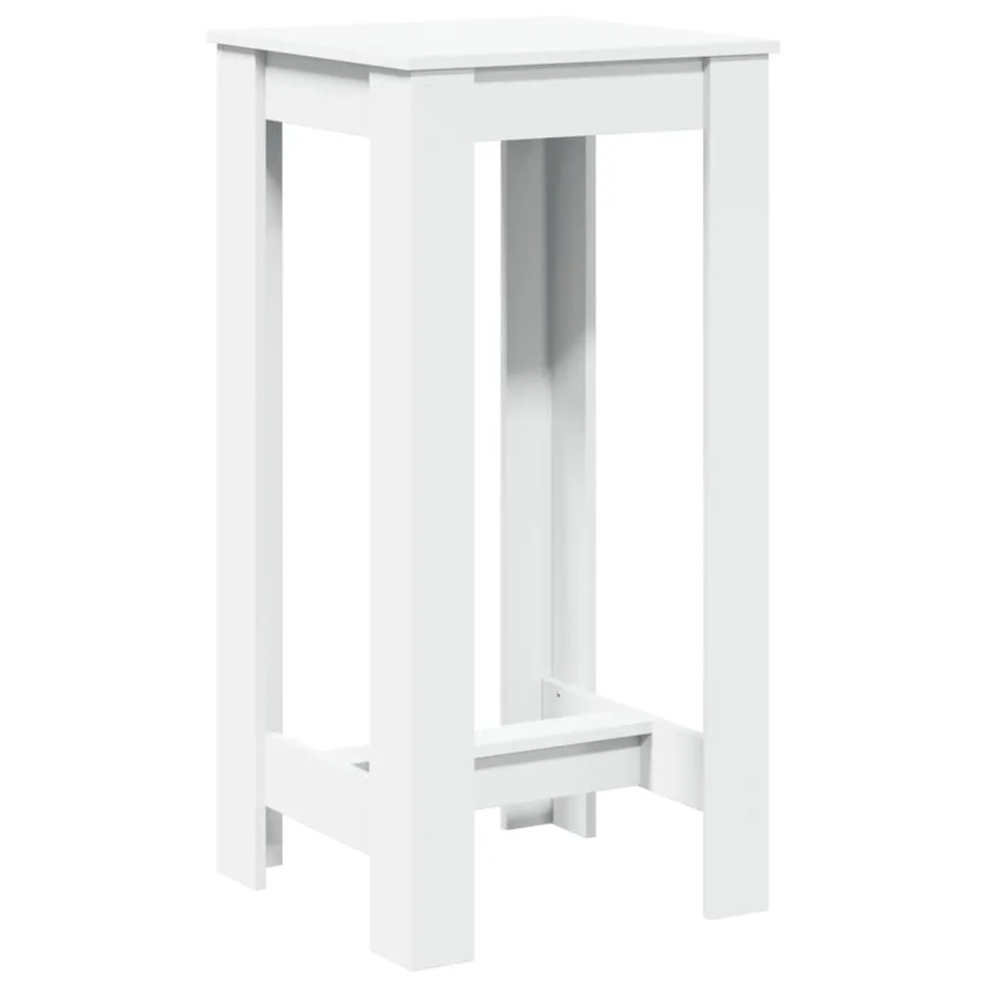 Table de bar blanc 51x50x103,5 cm bois d'ingénierie - 5