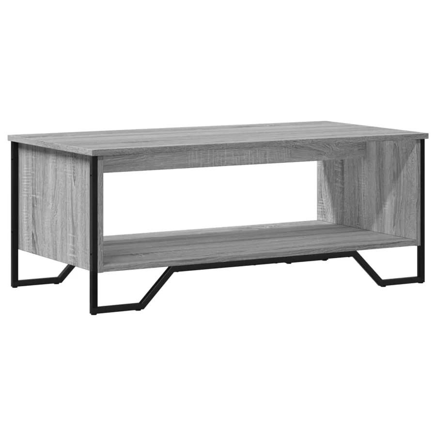 Table basse sonoma gris 100x51x40 cm bois d'ingénierie - 7