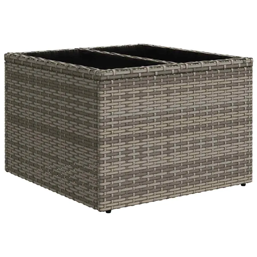 Salon de jardin 8 pcs avec coussins gris clair résine tressée - 8